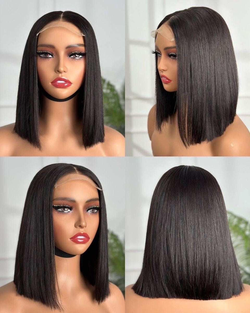 LOVELY 5*5 HD Closure Virgin Asian wig